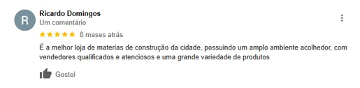 Avaliação de cliente da Braghin no Google